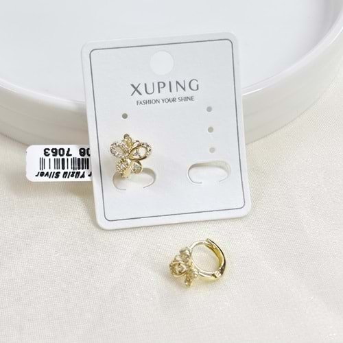 XUPING 8 MM KELEBEK HALKA KÜPE GOLD