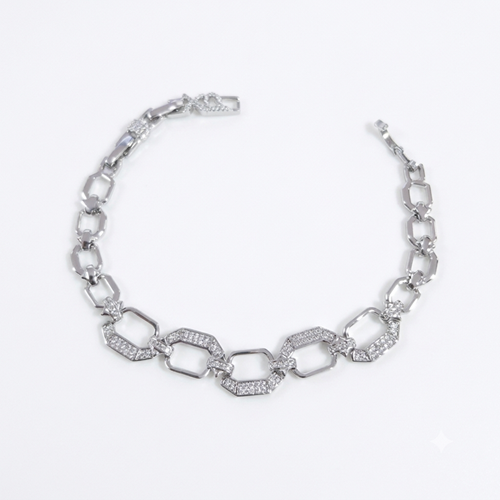 XUPING 11 MM TAŞLI ATAÇ BİLEKLİK 18+2 CM BEYAZ