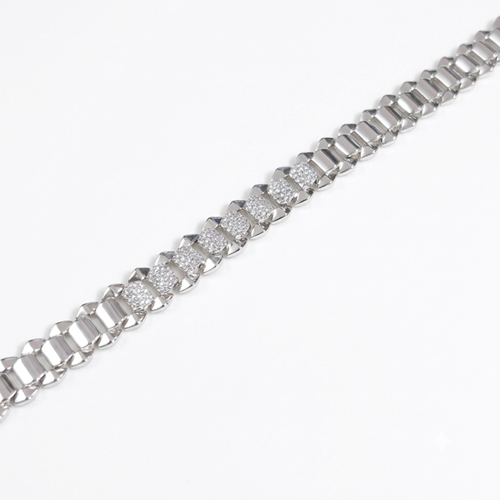 XUPING 8 MM TAŞLI KORDON BİLEKLİK 17+2 CM BEYAZ