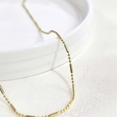 XUPING SİLİNDİR TOP ZİNCİR KOLYE 59 CM GOLD