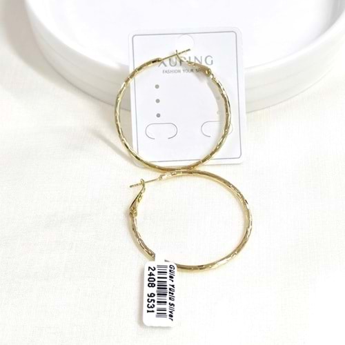 XUPING 35 MM DESENLİ HALKA KÜPE GOLD