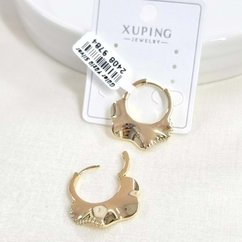 XUPING 15 MM DALGA HALKA KÜPE GOLD