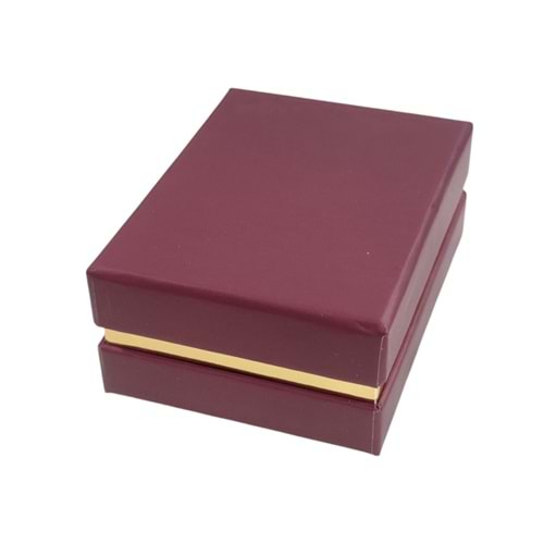 PARLAK DETAY KOLYE KUTUSU - BORDO