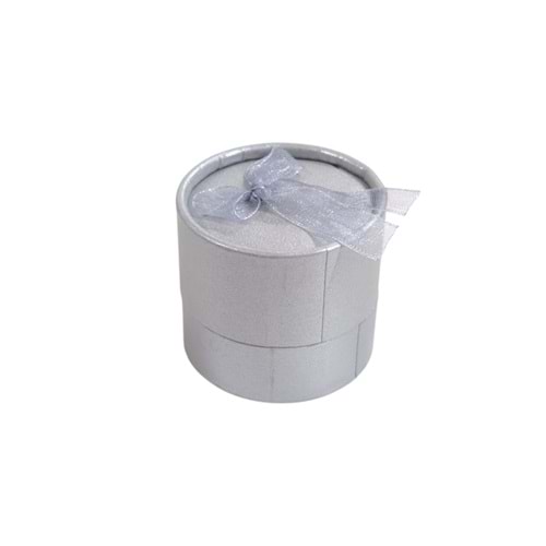 SİLİNDİR YÜZÜK KUTUSU - GRİ