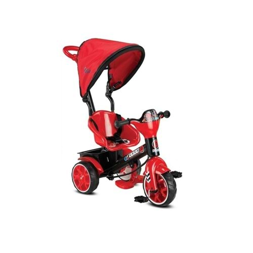 BABYHOPE BOBO SPEED TENTELİ ÜÇ TEKER BİSİKLET - KIRMIZI