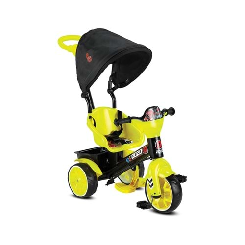 BABYHOPE BOBO SPEED TENTELİ ÜÇ TEKER BİSİKLET - SARI