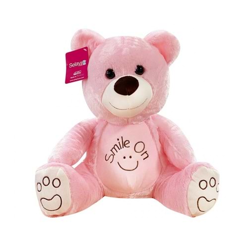 SELAY TOYS PELUŞ SMILE PELUŞ AYI 40 CM - 1020 - PEMBE