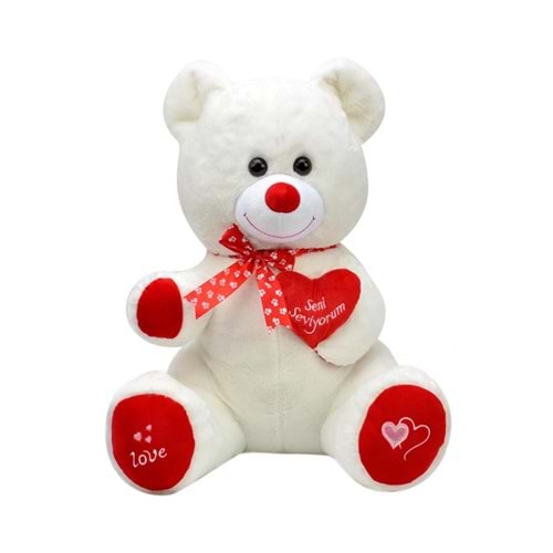 SELAY TOYS PELUŞ TIKIL AYI 57 CM 1045 - EKRU