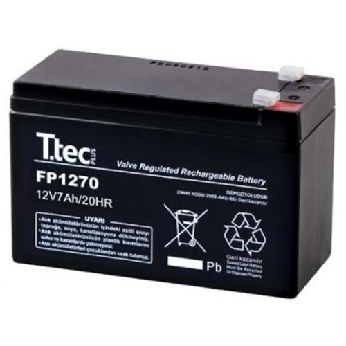 TTECH 12V 7AH BASE BAKIMSIZ KURU AKÜ
