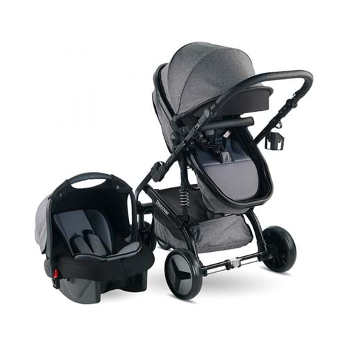 BABYHOPE BH-3011 DISCOVER TRAVEL BEBEK ARABASI VE PUSET - GRİ