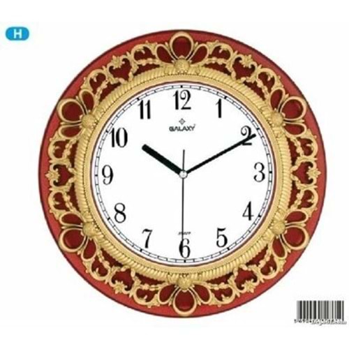 GALAXY DÜZ DUVAR SAATİ KARIŞIK