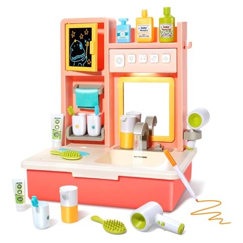 KAYYUM EĞİTİCİ SESLİ VE MÜZİKLİ MODERN BANYO - PEMBE