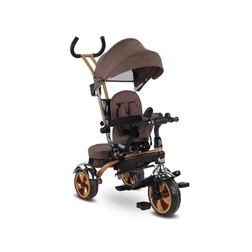 BABYHOPE BH-9500 GP01 STAR ÜÇTEKER İTMELİ BİSİKLET - KAHVERENGİ