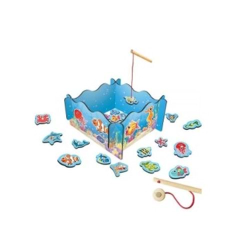 ONYIL AHŞAP MANYETİK TUTMALİ BALİK OYUNU
