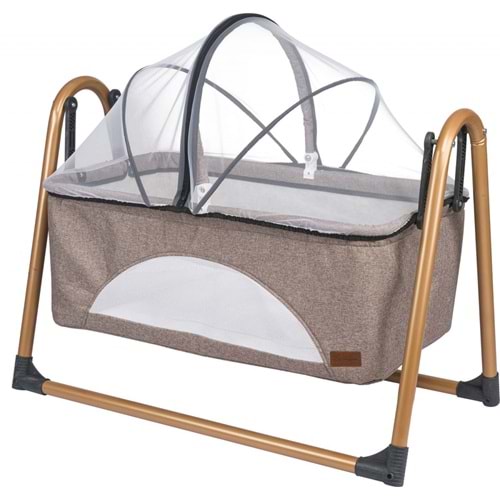 BABY HOME 340 OVVE SALLANIR ANNE YANI BEBEK SEPET BEŞİK - KAHVERENGİ
