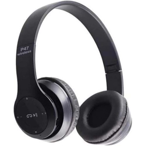 GLR TECH P47 WIRELESS BLUETOOTH KULAKLIK 5.0+EDR - SİYAH