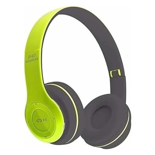 GLR TECH P47 WIRELESS BLUETOOTH KULAKLIK 5.0+EDR - YEŞİL