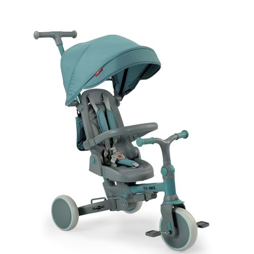BABY2GO GO BIKE 3 TEKERLEKLİ KATLANABİLİR İTMELİ BİSİKLET - MAVİ