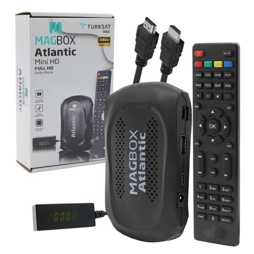 MAGBOX ATLANTIC DISPLAY GÖZLÜ TKGS Lİ 1080P FULL HD MINI UYDU ALICISI
