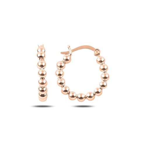 18 MM TOPLU HALKA GÜMÜŞ KÜPE - ROSE ALTIN KAPLAMA