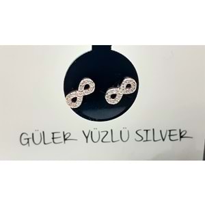 ZİRKON TAŞLI SONSUZLUK MİNİ ÇİVİ GÜMÜŞ KÜPE