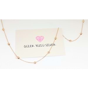 50 CM DORİCA ROSE GÜMÜŞ ZİNCİR KOLYE