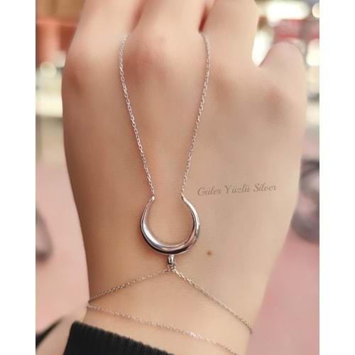 HİLAL GÜMÜŞ ŞAHMERAN - RODYUM KAPLAMA (BEYAZ) - GYS01645-RODYUM KAPLAMA (B-STD