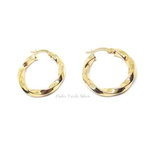 20 MM KALIN BURGU HALKA GÜMÜŞ KÜPE