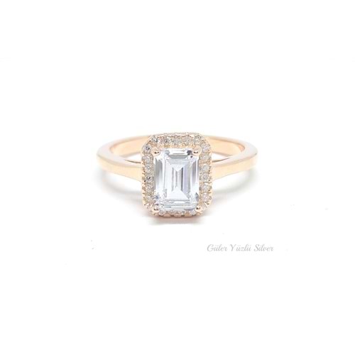 ROSE BAGET GÜMÜŞ YÜZÜK - 14