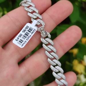 45 CM GURMET TAŞLI GÜMÜŞ GERDANLIK KOLYE - RODYUM BEYAZ