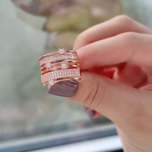 SARMAL GÜMÜŞ YÜZÜK - ROSE BAKIR - 17