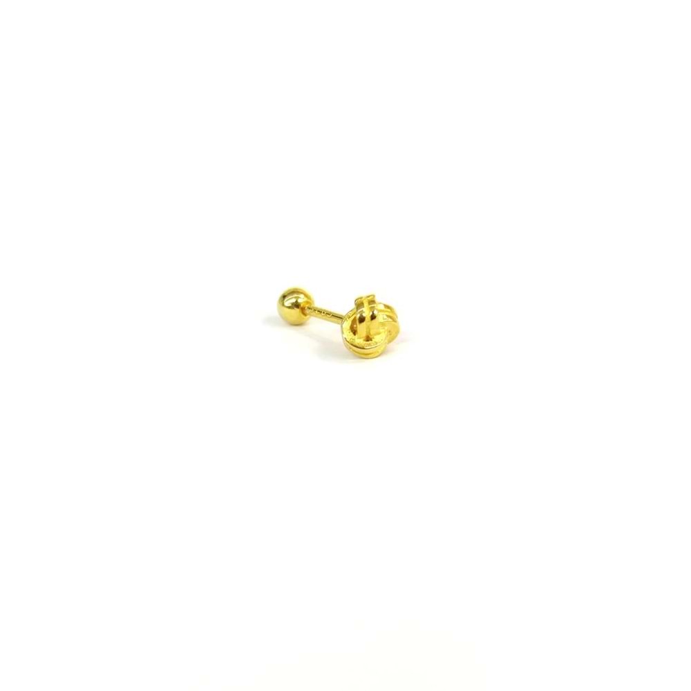 DÜĞÜM GÜMÜŞ TRAGUS PIERCING - ALTIN SARI