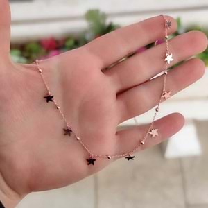 TOP ZİNCİRLİ DENİZ YILDIZI GÜMÜŞ KOLYE