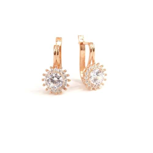 YUVARLAK J GÜMÜŞ KÜPE - ROSE BAKIR