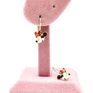 SALLANTILI MINNIE GÜMÜŞ KÜPE - ALTIN SARI