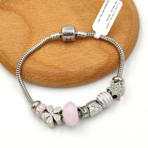 ÇİÇEKLİ HAZIR BİLEKLİK - BEYAZ