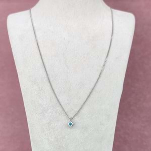 XUPING MİNELİ NAZAR BONCUĞU KOLYE - BEYAZ