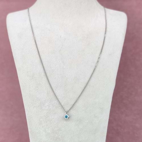 XUPING MİNELİ NAZAR BONCUĞU KOLYE - BEYAZ