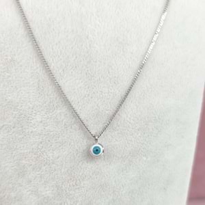 XUPING MİNELİ NAZAR BONCUĞU KOLYE - BEYAZ