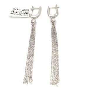 ZİNCİRLİ PÜSKÜL U GÜMÜŞ KÜPE