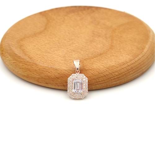 BAGET GÜMÜŞ KOLYE UCU - ROSE BAKIR