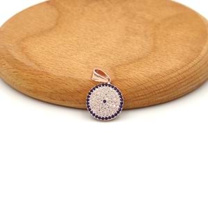 SOSYETE GÖZÜ GÜMÜŞ KOLYE UCU - ROSE BAKIR