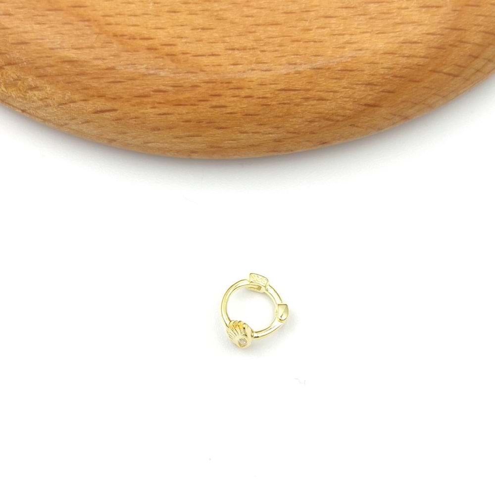 GÖZ HALKA GÜMÜŞ TRAGUS PIERCING - ALTIN SARI