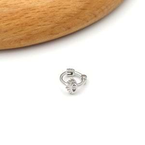 GÖZ HALKA GÜMÜŞ TRAGUS PIERCING - RODYUM BEYAZ