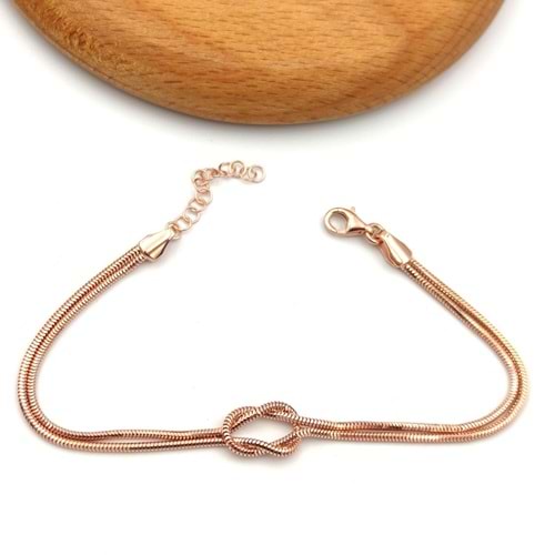 DÜĞÜM GÜMÜŞ BİLEKLİK - ROSE BAKIR