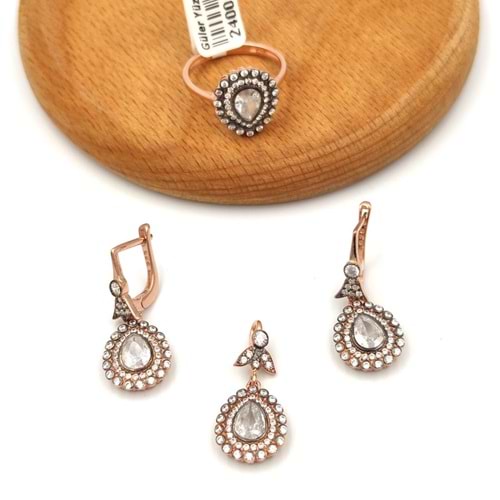 ÇITIR DAMLA ELMAS MONTÜR GÜMÜŞ SET - 15