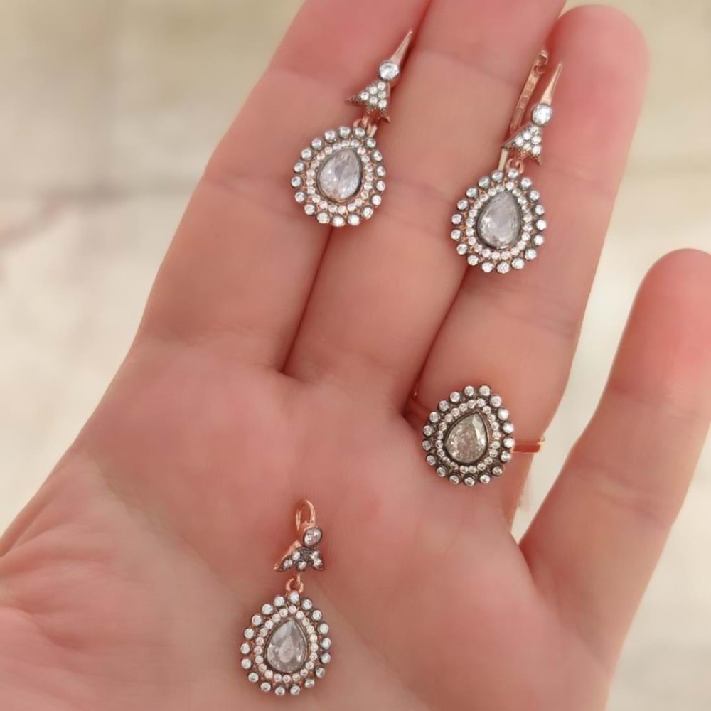 ÇITIR DAMLA ELMAS MONTÜR GÜMÜŞ SET - 15