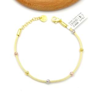 TEK SIRA DORİCA GÜMÜŞ BİLEKLİK