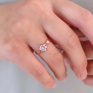 ELMAS MONTÜR TEK TAŞ GÜMÜŞ YÜZÜK - 15