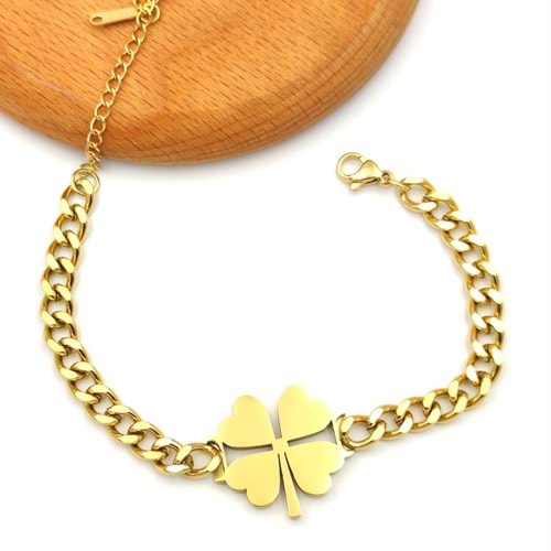 ÇELİK YONCA BİLEKLİK - ALTIN SARI